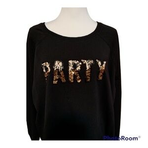 Torrid party gold sequin & Black sweatshirt size 3X